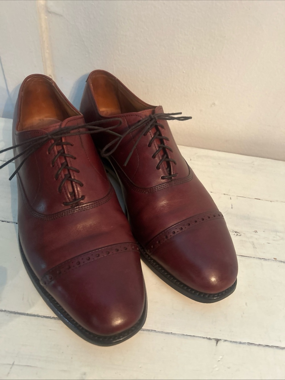Allen Edmonds Men’s Byron Brown Leather Cap Toe Brogue Lace-Up 9D